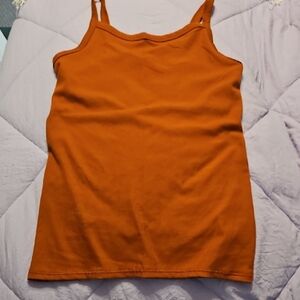 No Boundaries Orange Fitted Sleeveless Camisole